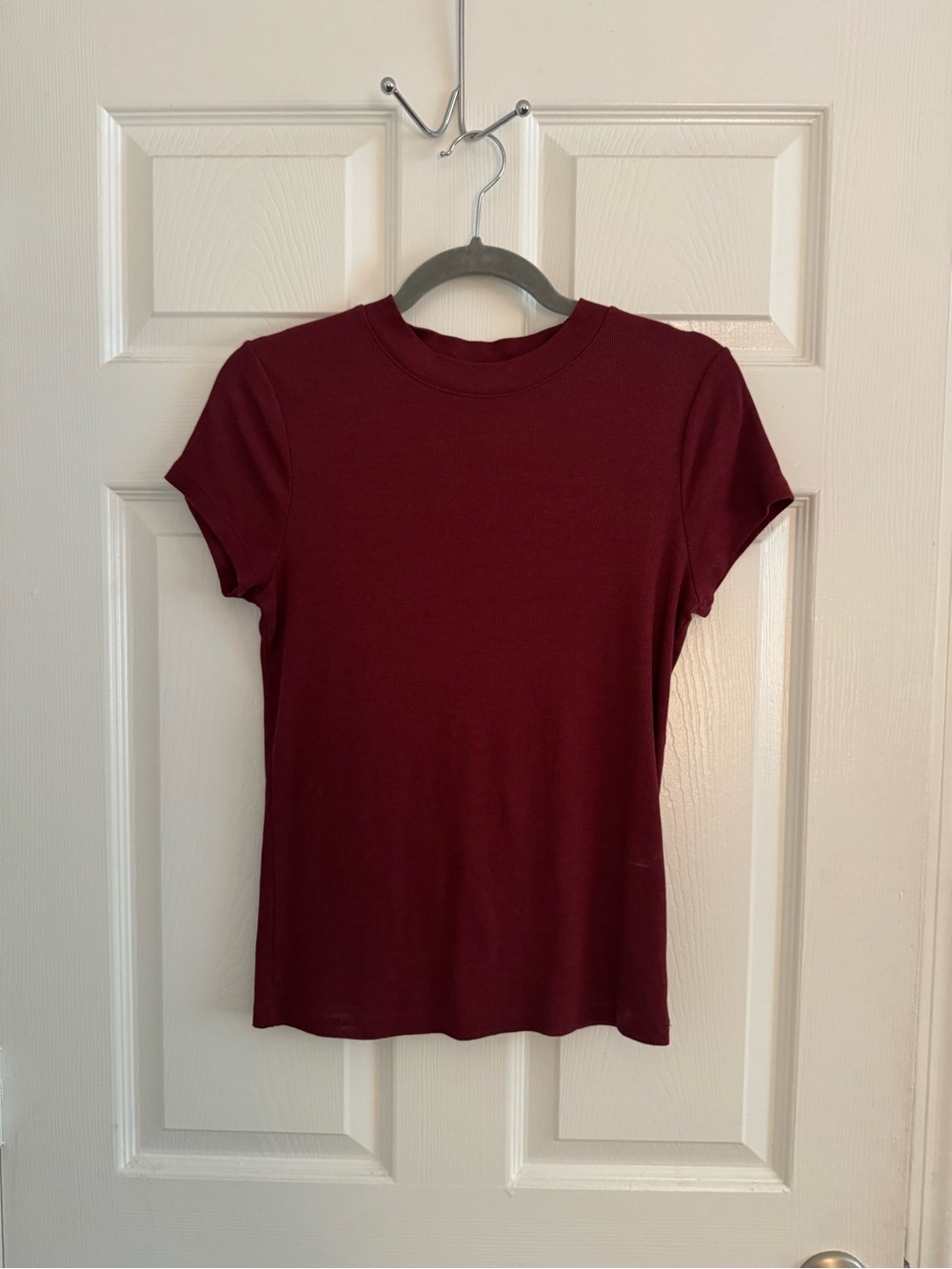 a new day Burgundy Short Sleeve Tee